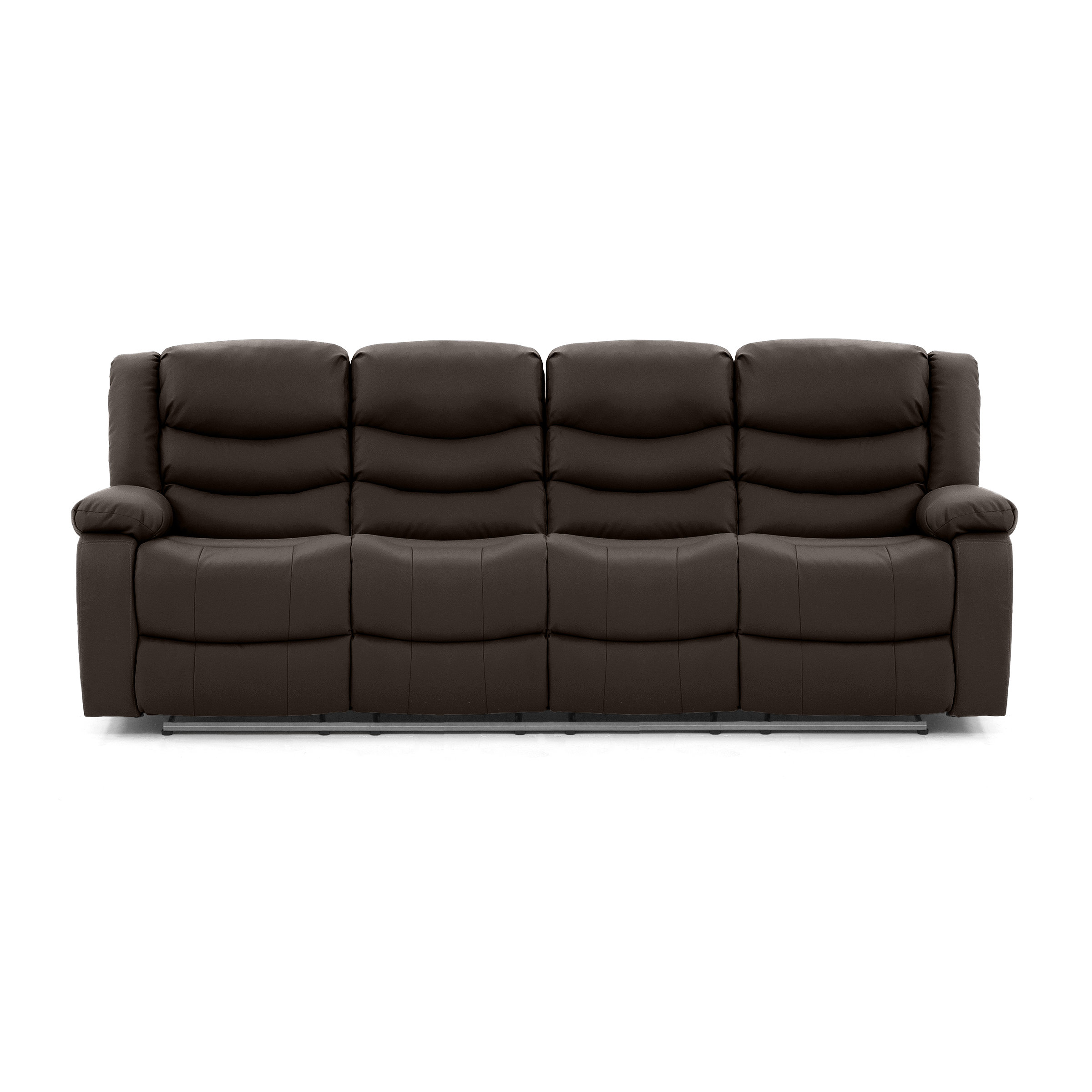 4 seat best sale leather recliner