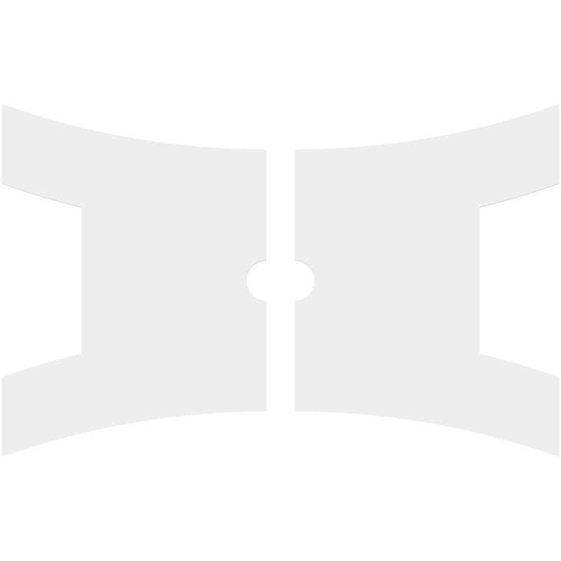 26"W x 17 3/8"H x 2"ID x 5 1/2"C x 1"P Haven Architectural Grade PVC Contemporary Ceiling Medallion, Two Piece