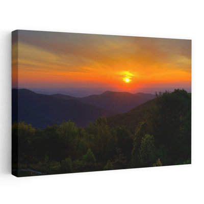 Sunrise in Blue Ridge Mountains Shenandoah National Park Virginia USA 1 Piece Wrapped Canvas Wall Art