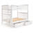 Treva Solid Wood Standard Bunk Beds Full over Full, 4 Step Ladder, 2 Under-Bed Drawers, White-841017091-917303153