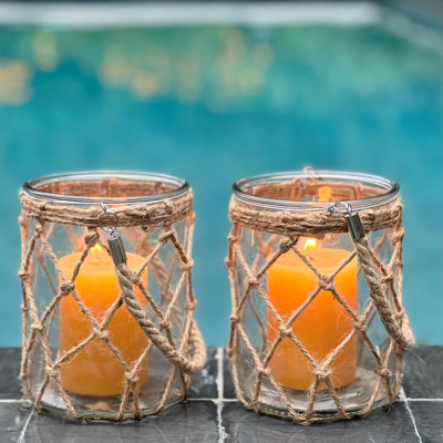 7'' H Glass Tabletop Lantern
