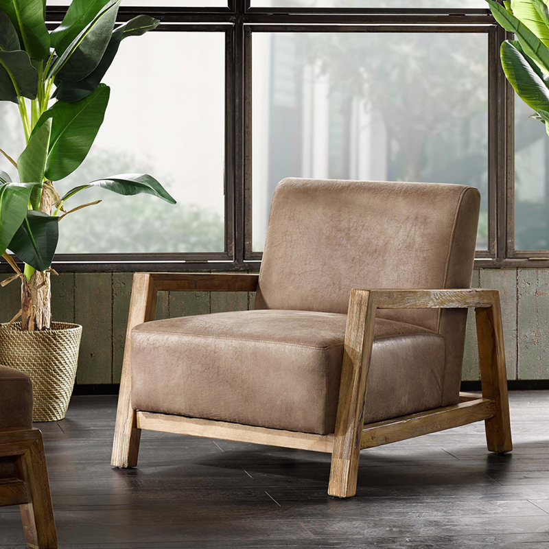 Fauteuil d'appoint Easton, Polyester taupe
