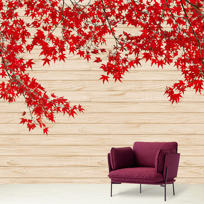 Murale fleurs de cerisier en fleurs, L 100 po x l 144 po