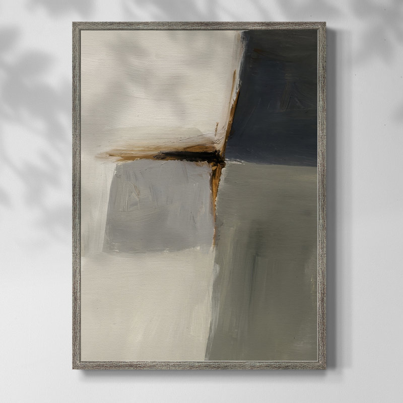 Segmented Neutrality II Framed Print - Solid Wood, 11" H x 9" W