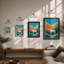 Horse in Motion Geometric - Framed Print-2114735407-2114735405