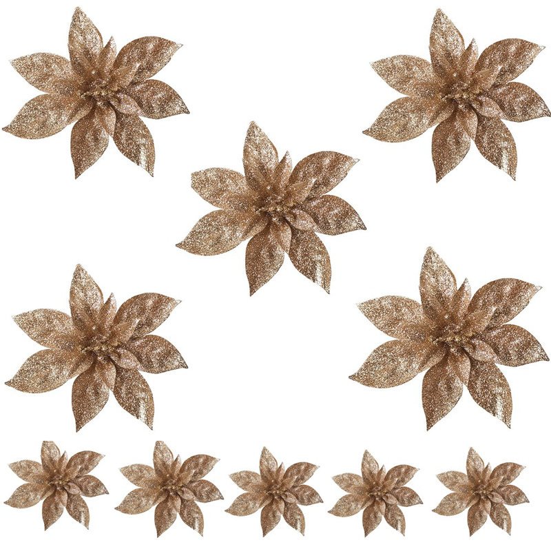 Angelicque Polyethylene (PE) Poinsettia Arrangement, Gold