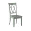 Ensemble de 2 chaises d'appoint au fini bleu sarcelle, pour salle à manger, dossier, 2 chaises de 23 po x 40 po, siège en placage de pin transitionnel, poids de 42 lb