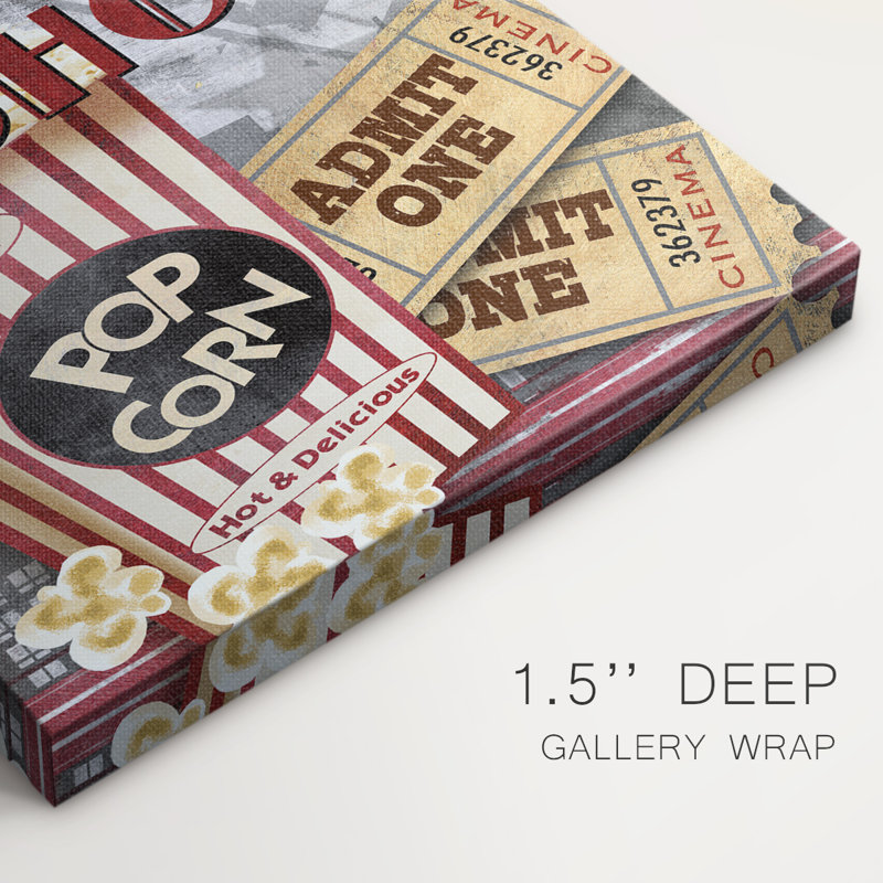 Movie Night I-Premium Gallery Wrapped Canvas -Ready to Hang, 27" H x 36" W