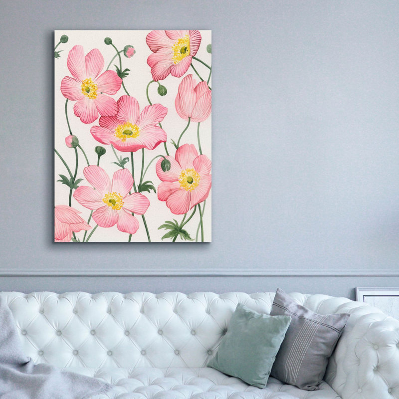  «Sidewalk Anemones 2» par Grace Popp, art mural sur toile, 40 po x 54 po