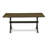 6 Piece Dining Set Contains a Rectangle Dining Room Table with X-Legs and 4 Black Color Linen Fabric Upholstered Chairs with a Bench, Wire Brushed Black Finish-1221694505-1221694506