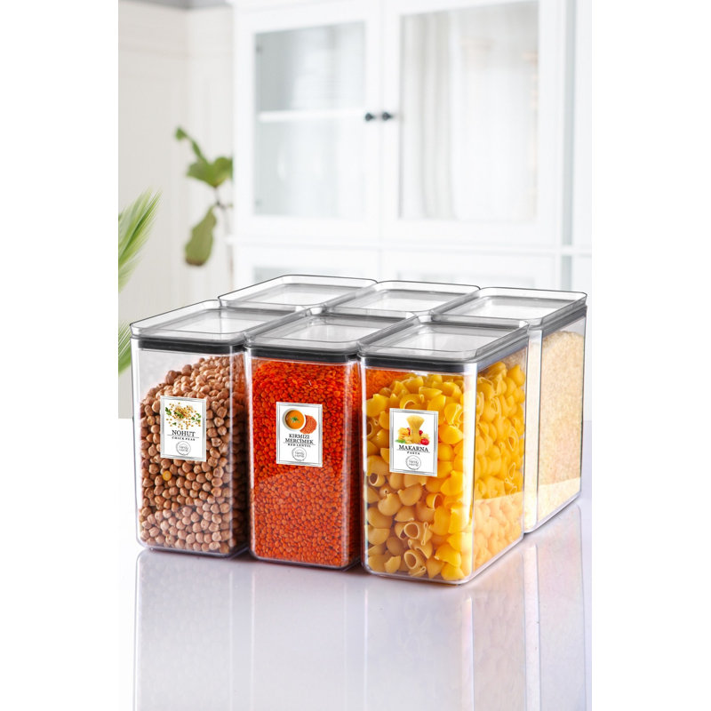 Ensemble de boîte de rangement en plastique transparent (6 pièces), 4,1 x 4,1 x 7,5 po | Conception 100% sans BPA et durable | Idéal pour organiser la maison, le bureau et l'artisanat | Solution empilable et peu encombrante pour tous vos besoins de rangement
