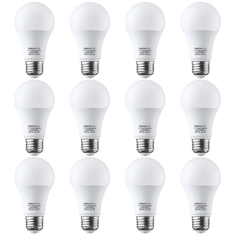 Ampoules DEL A19 9,5 W (équivalent 60 W), blanc chaud 2 700 K, 800 lm, à intensité variable, certifiées UL et ES, culot E26