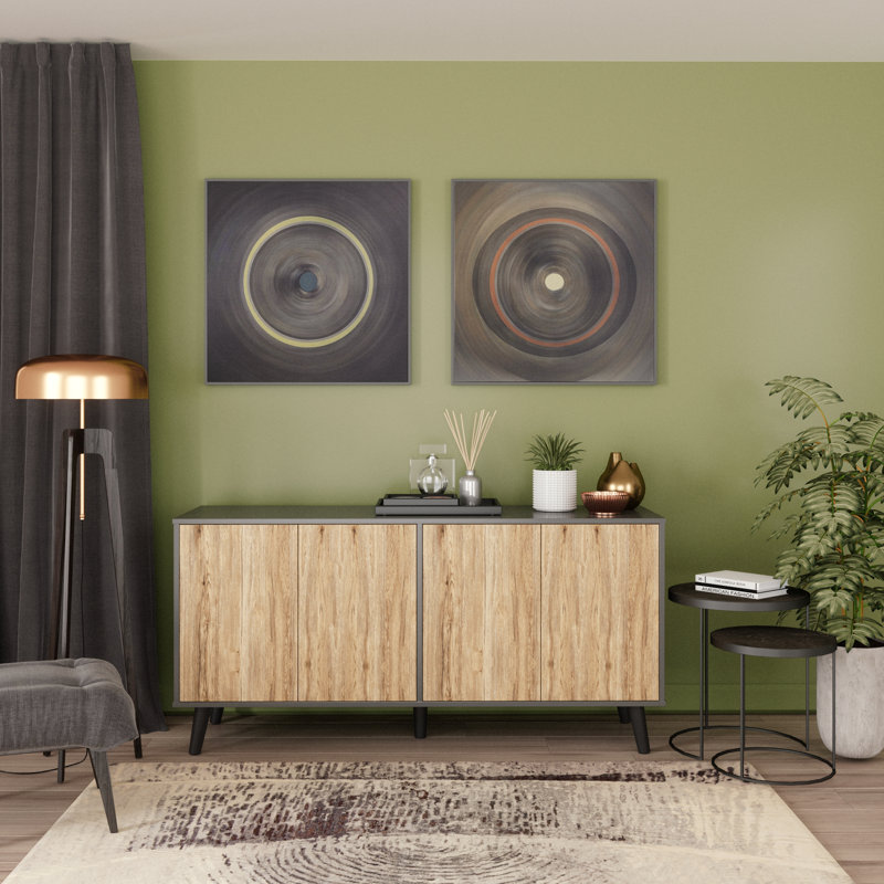 Buffet Tremolo 55 "nouveau et amélioré, Gris foncé / naturel