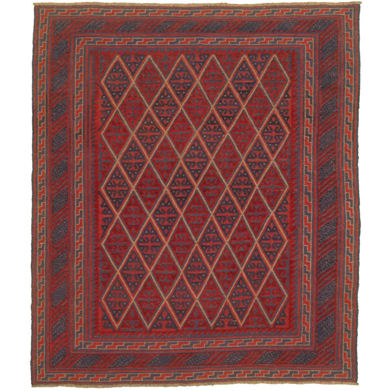 Tapis intérieur de laine 5 pi 1 po x 5 pi 11 po "one-of-a-kind-noué la 2010" à la main tadjik Westbrooke