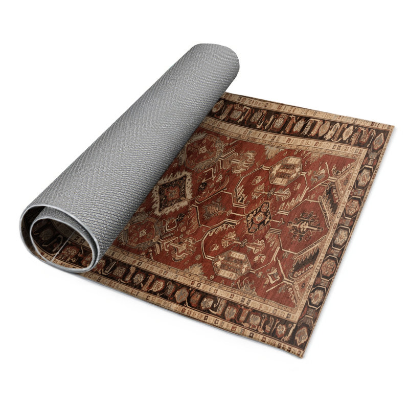 Tapis turc intérieur et extérieur brun, Rectangulaire 8 pi x 10 pi