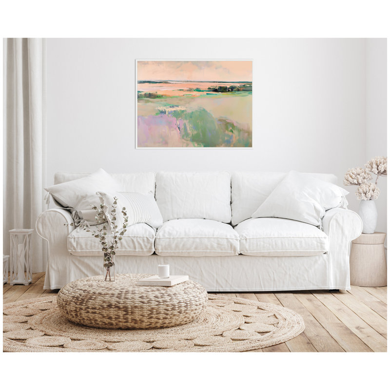 «Pastel Horizon III» par Amy Lighthall, reproduction d'art sur toile encadrée