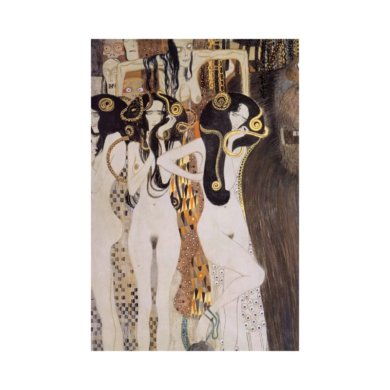 Die Gorgonen Und Typhoeus by Gustav Klimt - Wrapped Canvas Painting, 152.5 cm H x 101.5 cm W