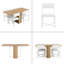 Modern Compact 63Inch 5-Piece Extendable Dining Table Set, Foldable Square Kitchen Table Set With Storage Rack And 4 PU Leather Upholstered Dining Chairs For Small Places-1003657265