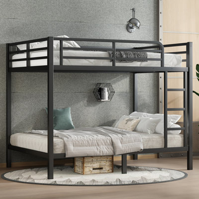 Metal Full Over Full Bunk Bed,Space-Saving/Noise Reduced/No Box Spring Needed by Latitude Run