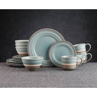 Pfaltzgraff Pierce 16-Piece Dinnerware Set, Service for 4, Gray