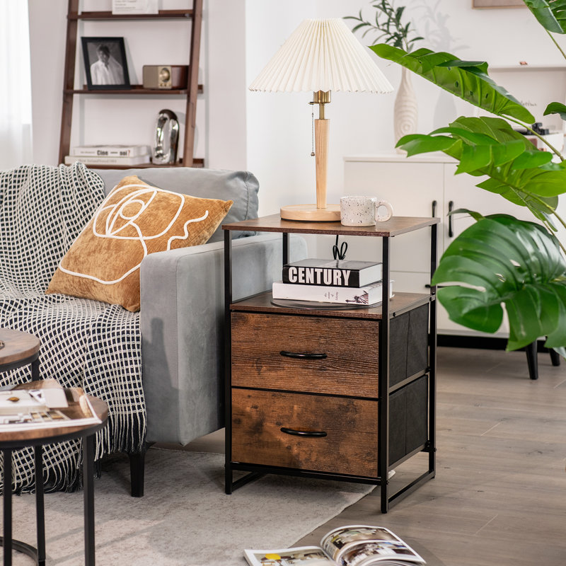 Freeville 45cm W Bedside Table