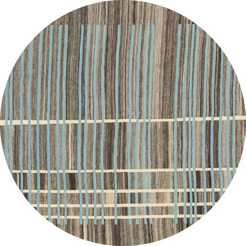 Abstract Indoor Rug, Round 5'