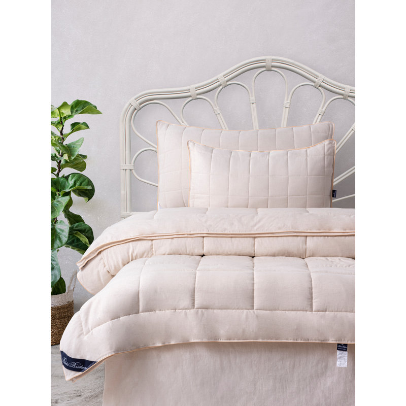 Linen Fiber Medium Bed Pillow, 20" x 36"