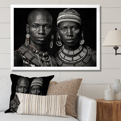 Art mural africain sur toile, reproduction de portrait Maasai - African Warrior Maasai