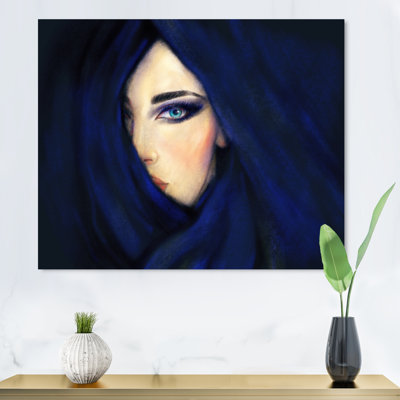 «Blue Fashion Woman», reproduction sur toile