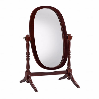 Miroir sur pied 59,25 po avec finition cerisier