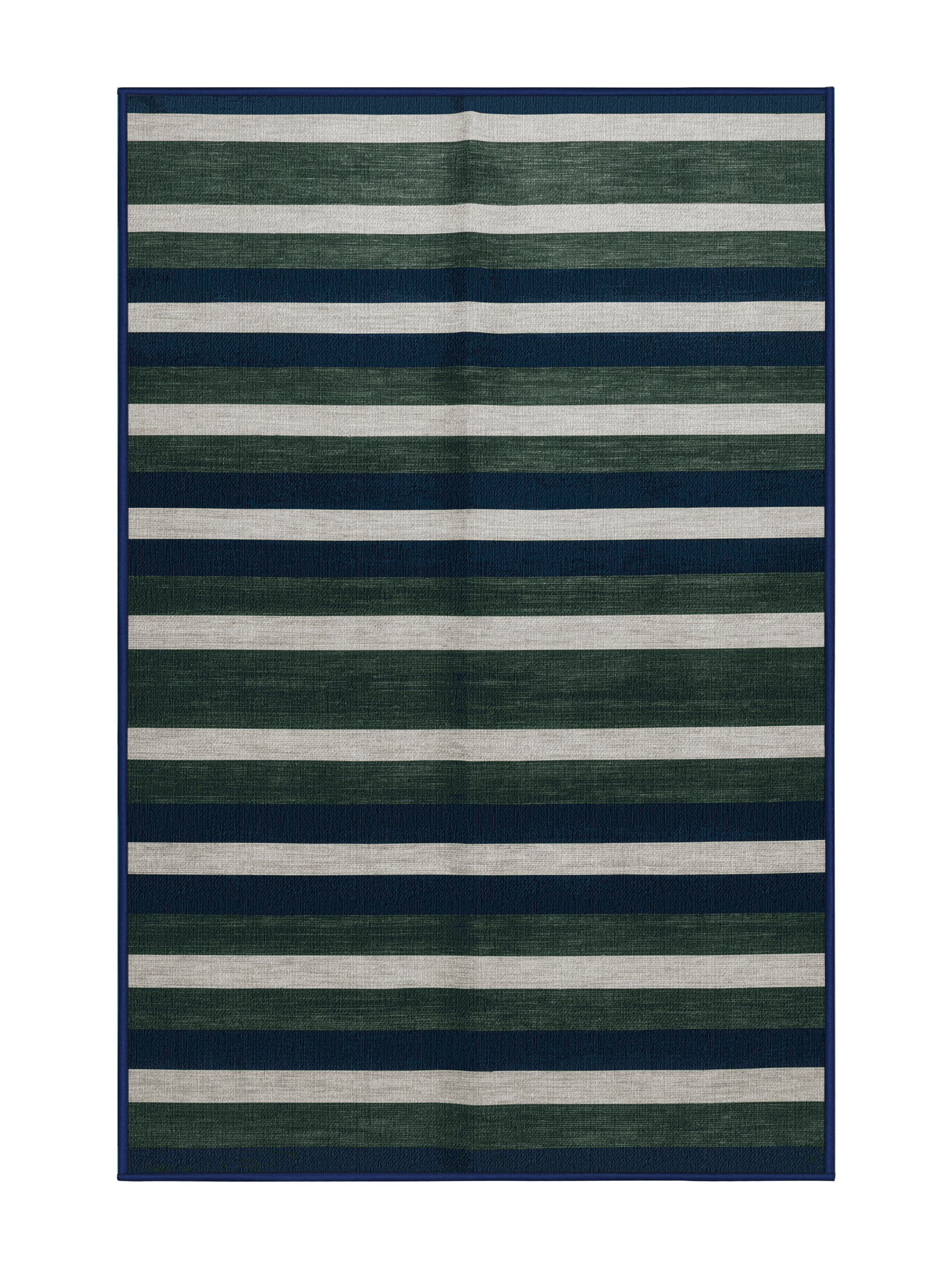 Horizontal Shape Rug Hokku Designs Machine Washable Horizontal Stripes Gray Area Rug | Wayfair