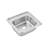  Whitehaus 15" Square Stainless Steel Drop-In Entertainment /Prep Sink With Polished Bowl-2916944