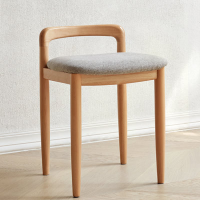 Natural Beech Wood Make-Up Stool Bed Bench For Dining Room, Bedroom