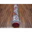 Tapis de couloir rouge en laine noué à la main de conception unique 2 pi 8 po x 8 pi 7 po Fonville