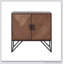 Armoire d'appoint en bois, base en métal