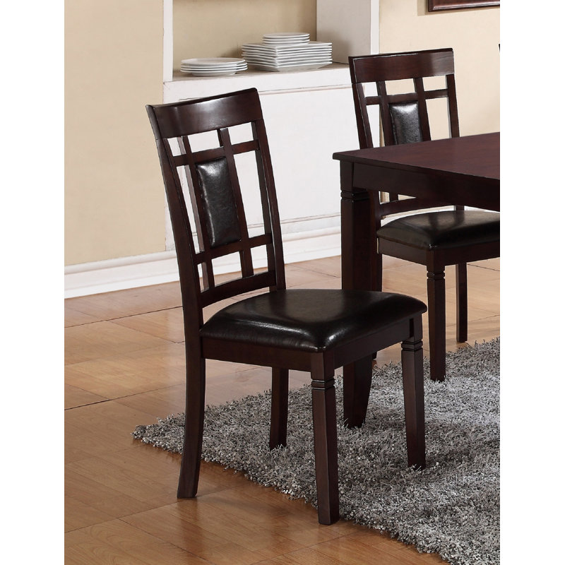 Ensemble de salle à manger 7 pièces avec table rectangulaire et chaises rembourrées en similicuir