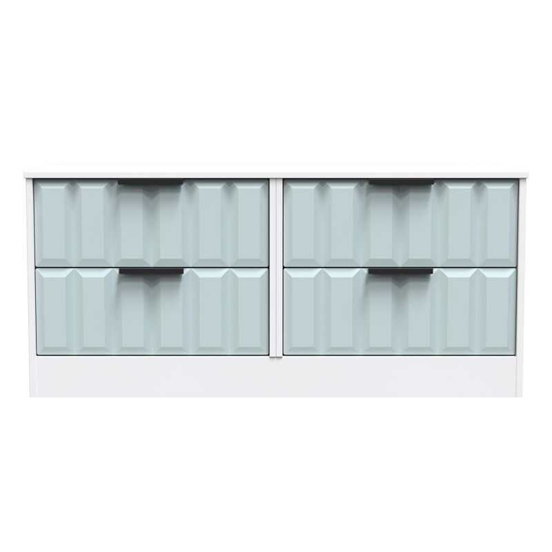 Besian 115cm W 4 - Drawer Chest of Drawers, Duck/White
