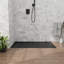Base de douche à surface solide l 59 po x P 31 po, avec ensemble de bonde et couvercle de bonde, conception texturée antidérapante, emplacement de bonde réversible-121691302
