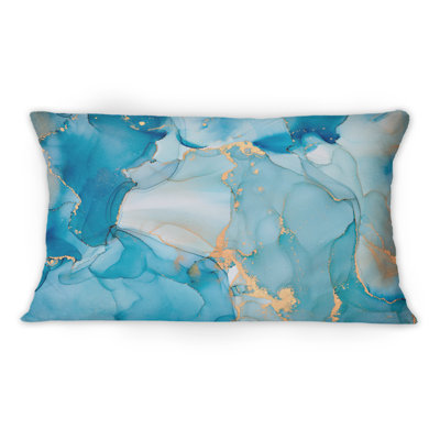 Coussin 12 "x 20" Blue and Gold