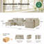 Miriam Modern 6 Seater Corner Sofa with Hidden Storage and USB Port-1845920273