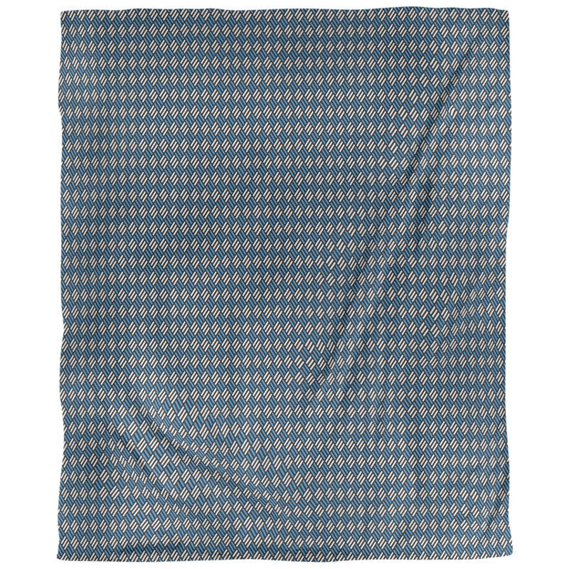 Housse de couette simple Katelyn Elizabeth, Microfibre, Housse de couette pour lit simple, Bleu acier / Blanc