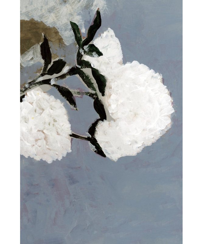 Soft White Blooms by Cartissi — Botanical Wall Art, Framed Canvas, 12 × 18, Gold