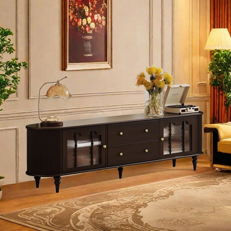 Meuble télé en bois massif American, 78.74"