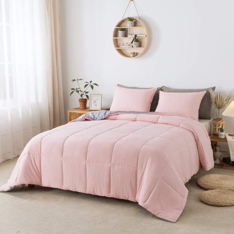 Box Stitch Comforter, Twin Comforter + 1 Pillow Sham