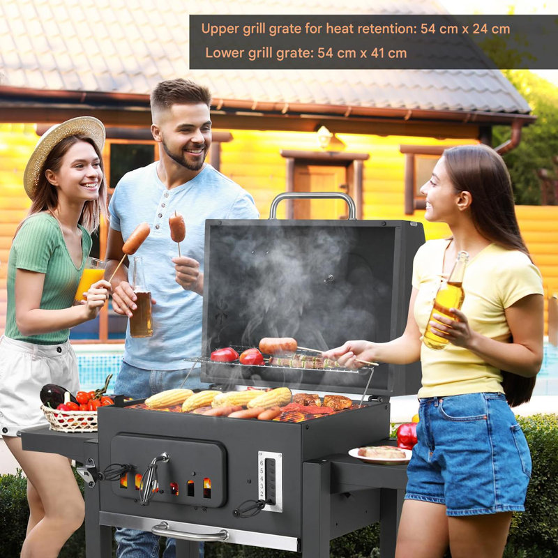 LIFERUN 61cm W Charcoal Grill