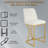 25.25'' H Pu Leather Upholstered Counter Stool With Gold Steel Base-975938411