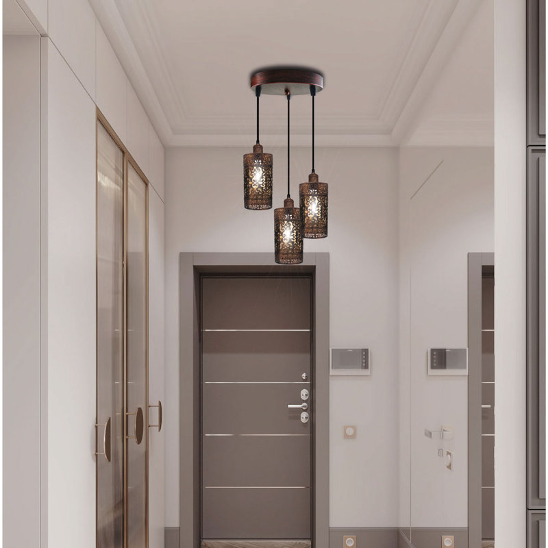 Modlin 3 - Light Cluster Pendant, Rustic Red