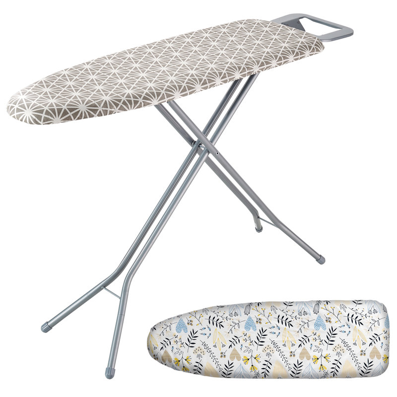 Adjustable Gray Ironing Board with Heat-Resistant Cover
