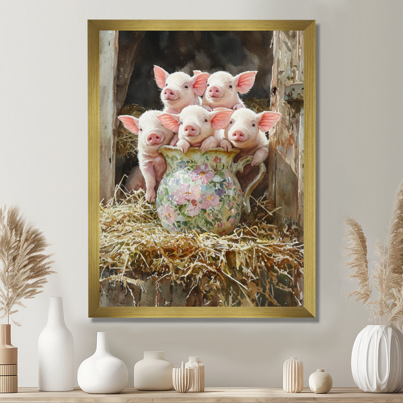 Guertin - Animaux, art mural, salon, H 40 po x l 30 po, Reproduction encadrée d'une seule photo, Doré