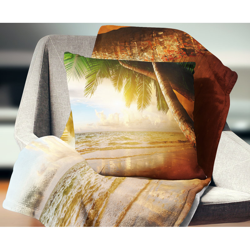 Coussin décoratif Photo Beach, 18" x 18", Coussin décoratif